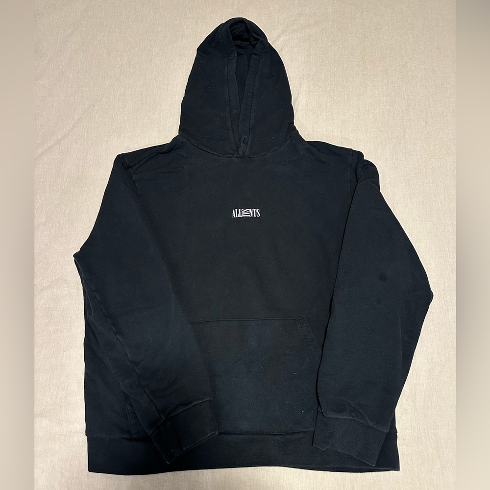 Black All Saints Men’s Hoodie Sweatshirt XL